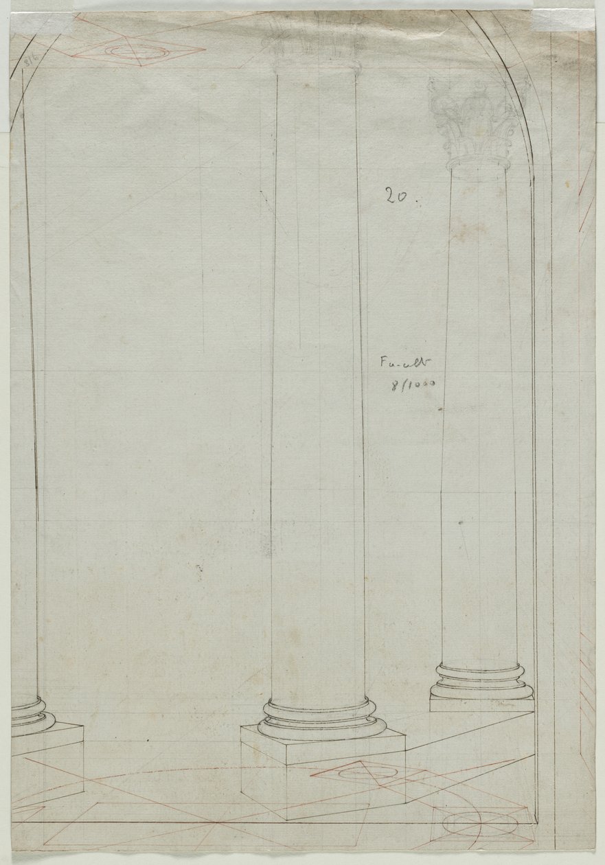Architektonické kreslení sloupů (verze) od Pietro Fancelli