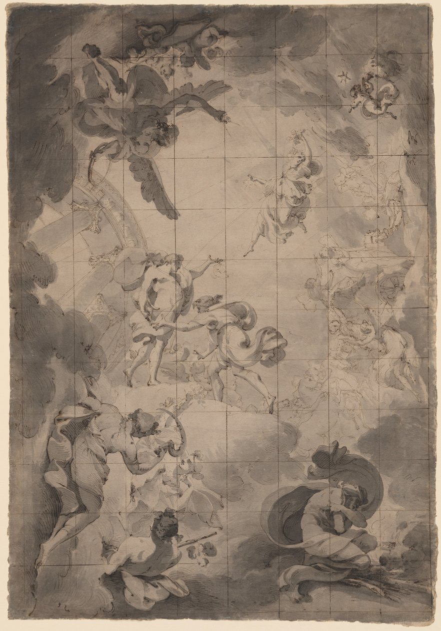 Studie Aurory a Apolla od Pietro Fancelli