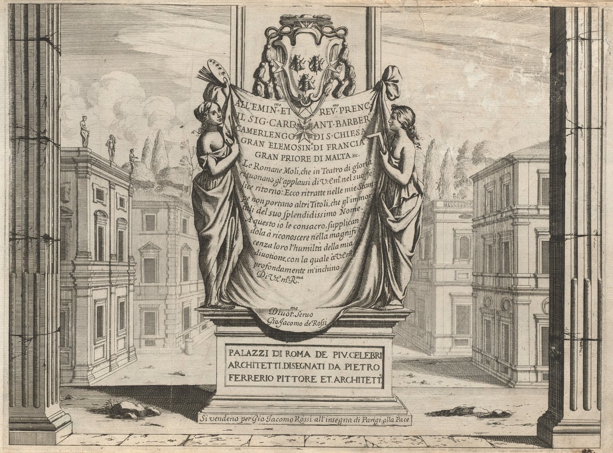 Římské paláce nejslavnějších architektů od Pietro Ferrerio