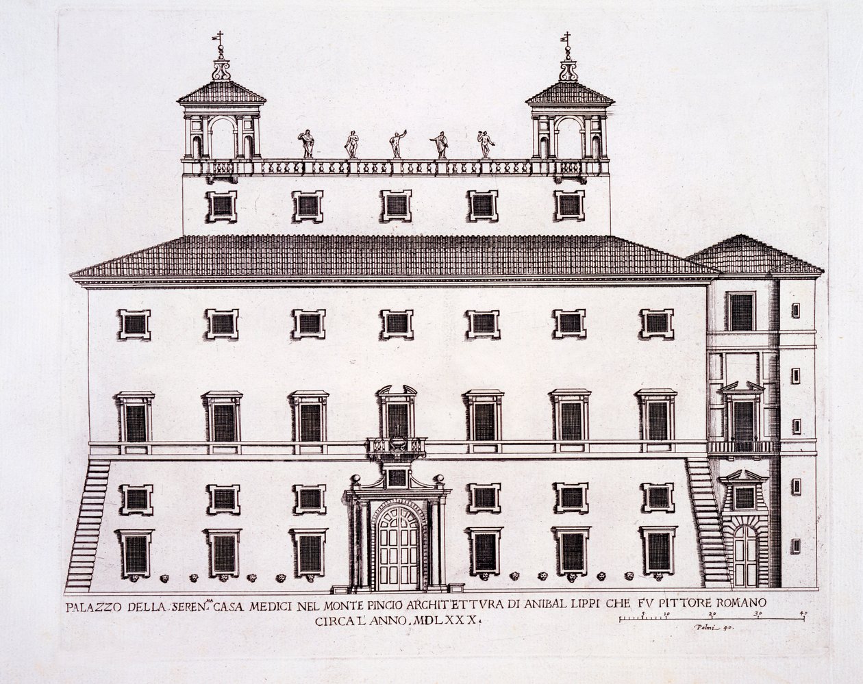 Palazzo Serenissima, Casa Medici, na kopci Pincio, Řím, z 