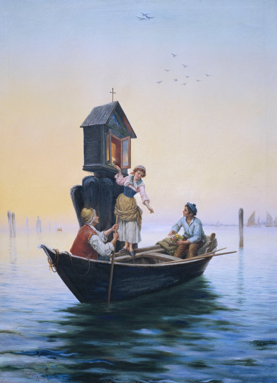 Návštěva benátské svatyně, od Pietro Gabrini