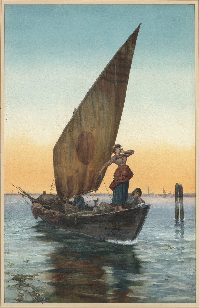Velký kanál, Benátky od Pietro Gabrini
