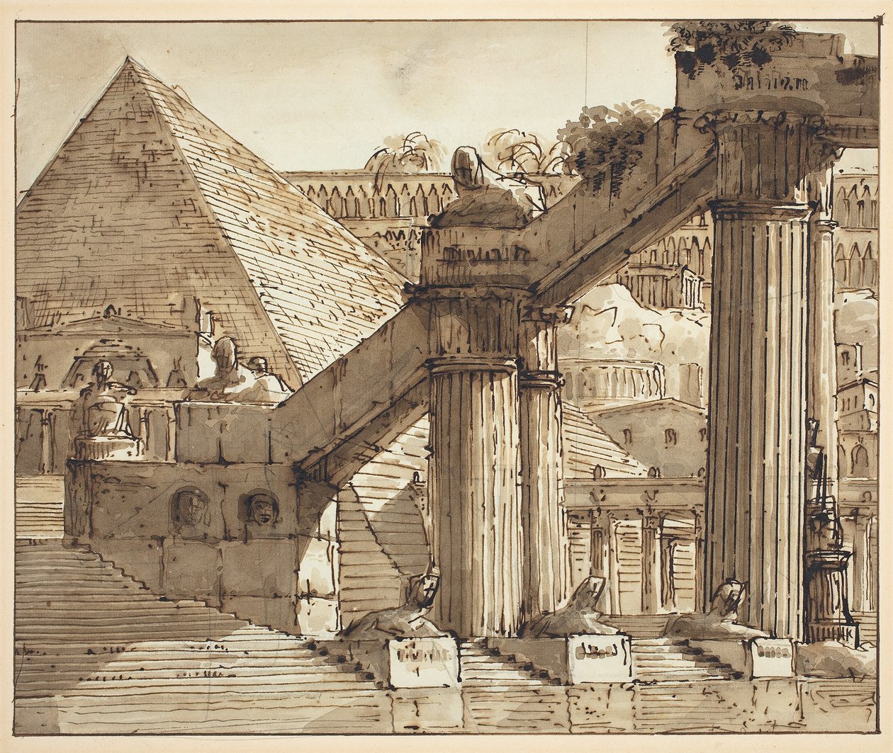 Egyptská scénografie od Pietro Gonzaga
