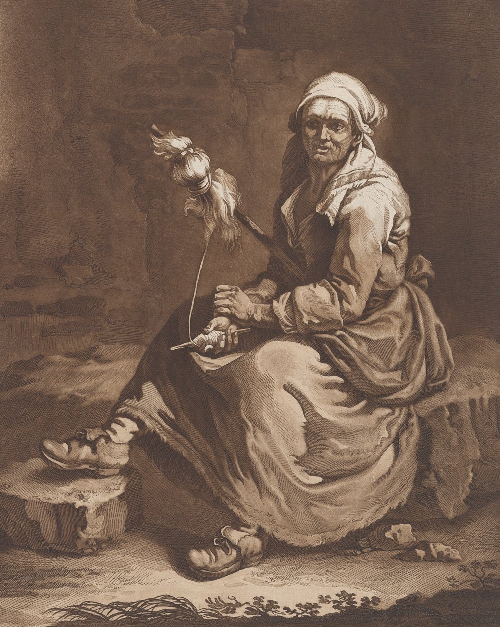 Stará pracující žena, ca. 1757-1804. od Pietro Jacopo Palmieri