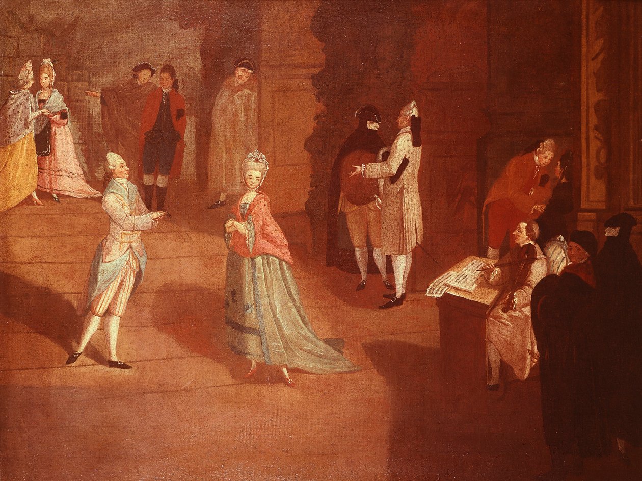 Taneční zkouška, Pietro Longhi (1701-1785) od Pietro Longhi