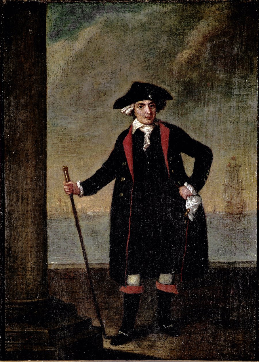 Portrét italského lodního kapitána Piera Rinaldiho (Portrét kapitána lodi Piera Rinaldiho) Malba Pietra Longhiho (1702-1785) ca. 1781 Rozměr 51x38 cm Benátky, Ca 