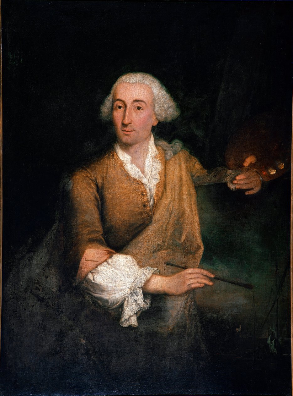 Portrét malíře Francesca Guardiho (1712-1793) ve věku 52 let Obraz Pietro Longhi (1702-1785) 1764 Sun. 132x100 cm Benátky, Ca 