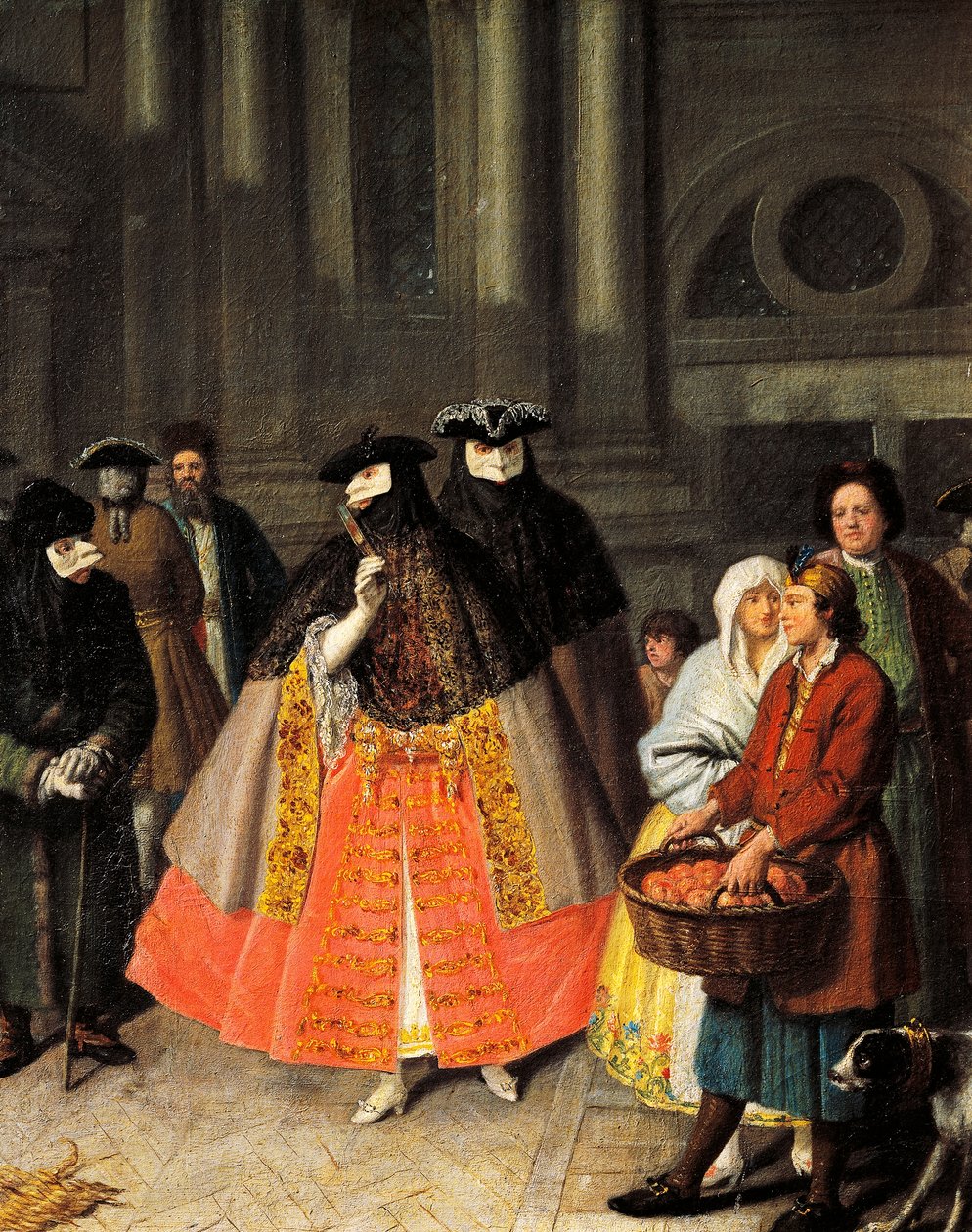 Rozhovory mezi maskami Baute, Pietro Longhi (1701-1785) od Pietro Longhi