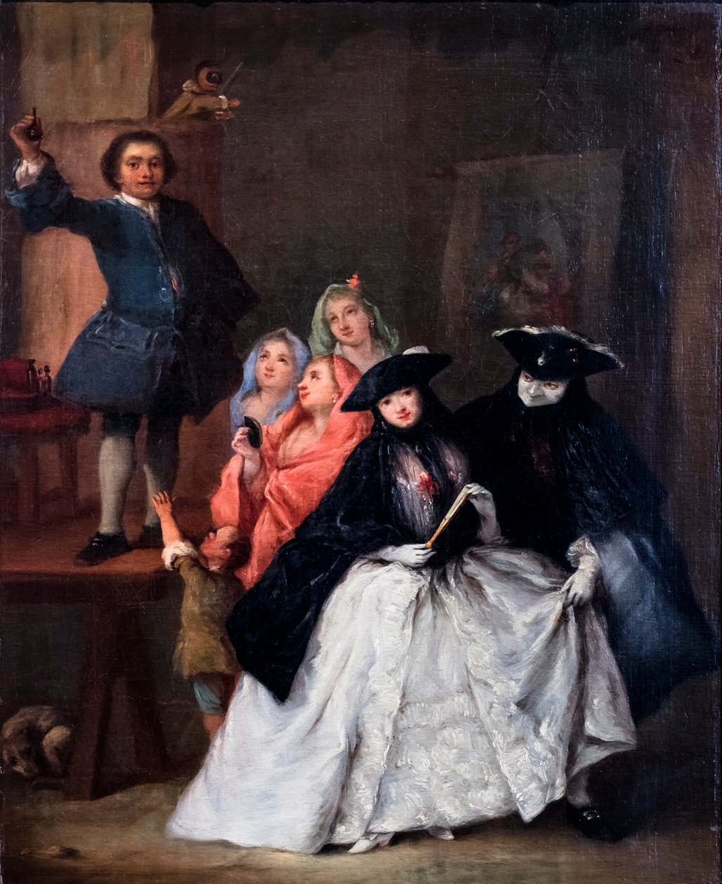 Šarlatán, asi 1757 (olej na plátně) od Pietro Longhi