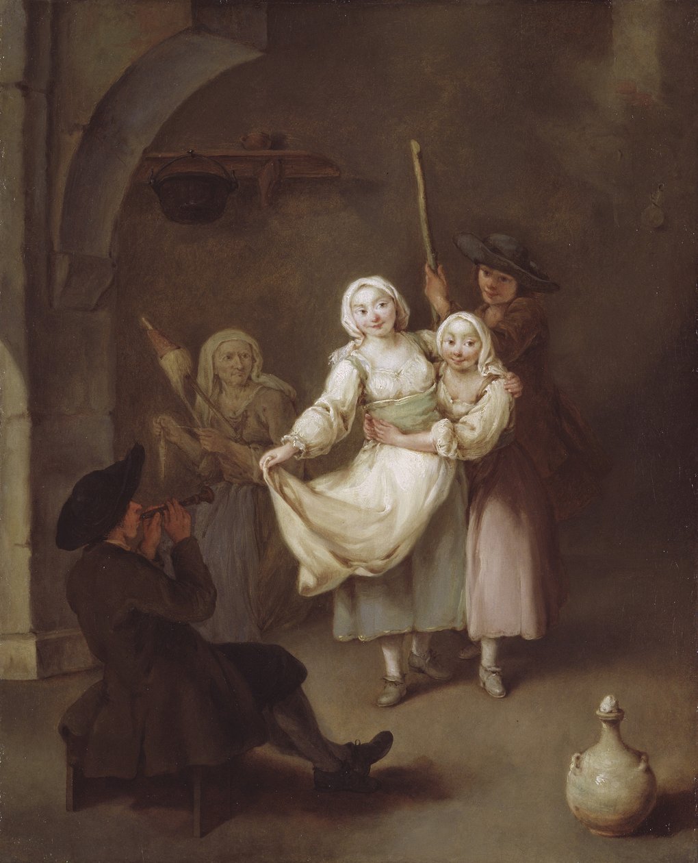 Tanec, cca 1750 (olej na plátně) od Pietro Longhi