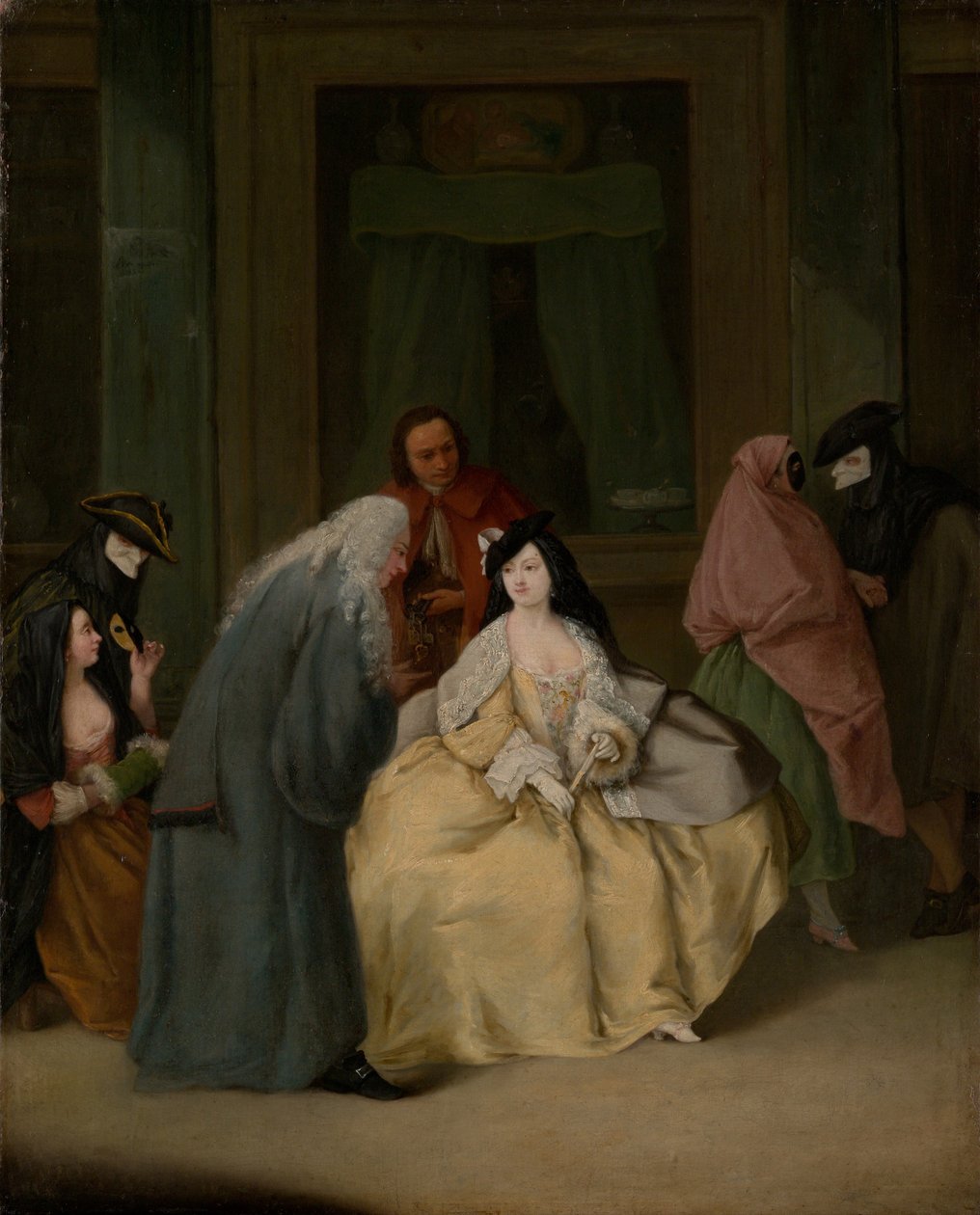 Setkání, kolem roku 1746 (olej na plátně) od Pietro Longhi