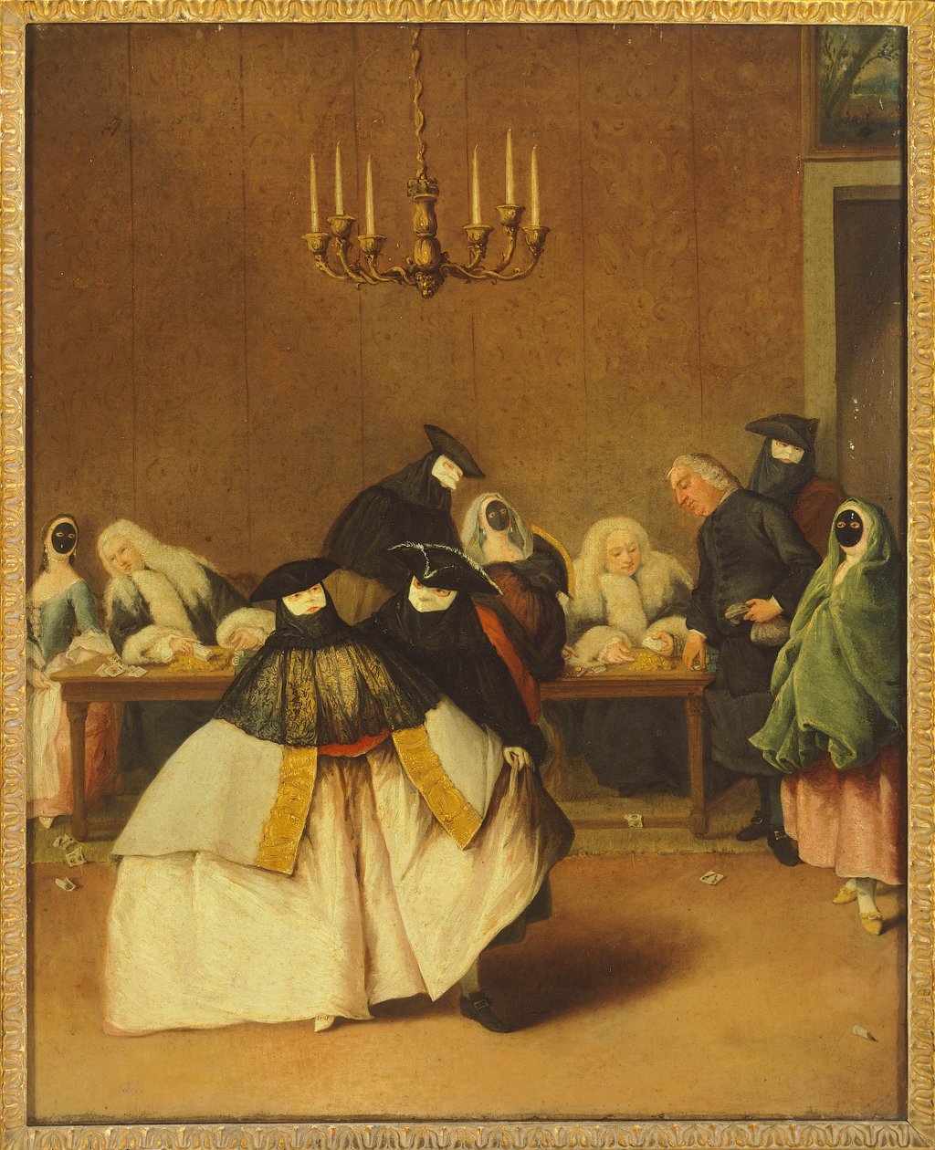 Ridotto, benátské masky, Pietro Longhi (1701-1785) od Pietro Longhi