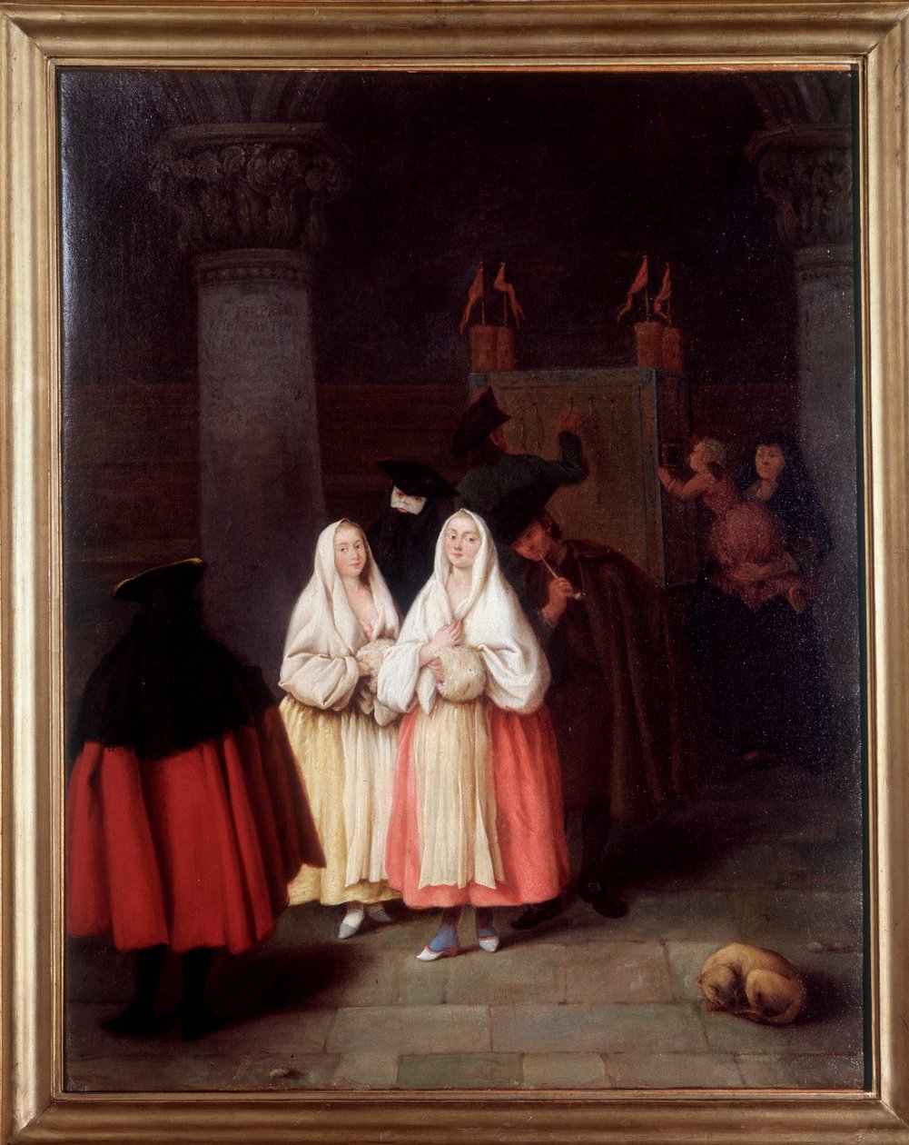 Kosmorama, výstava perspektivních obrazů (Malba od Pietro Longhi