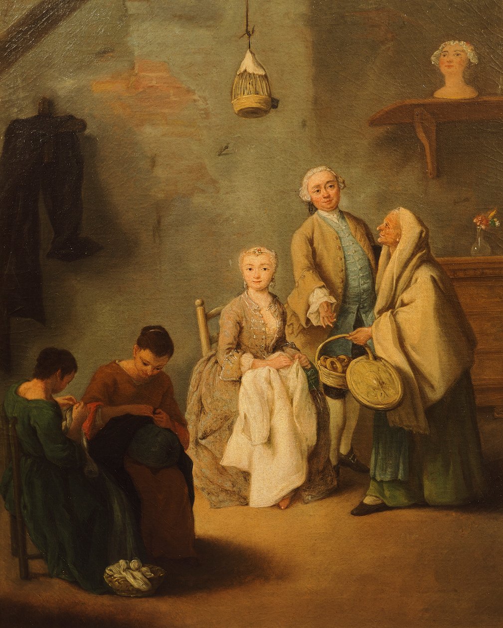 Prodejce bussolai (benátské sladkosti), Pietro Longhi (1701-1785) od Pietro Longhi