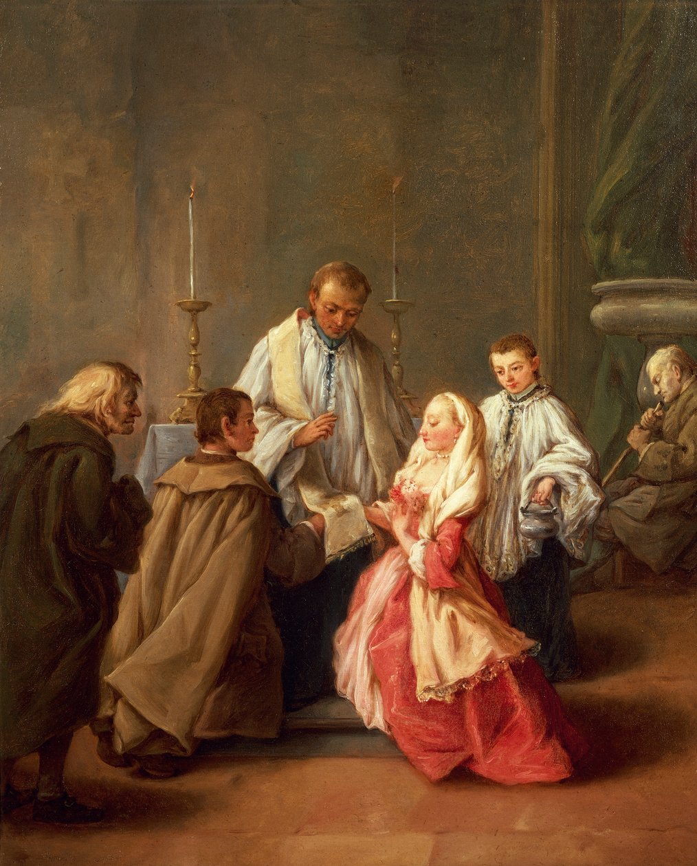 Sedm svátostí: Manželství Pietro Longhi (1701-1785), olej na plátně, 61x50 cm, před 1755-57 od Pietro Longhi