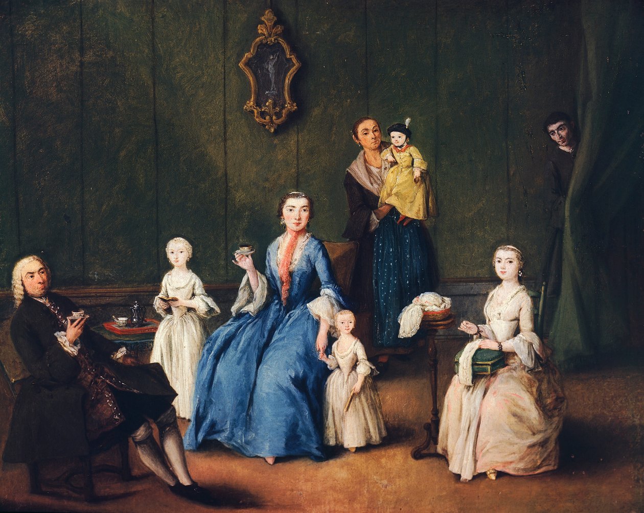 Benátská rodina, Pietro Longhi (1701-1785) od Pietro Longhi