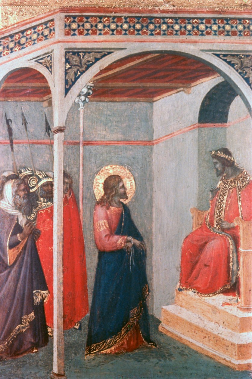 Kristus před Pilátem, c1306-1348 od Pietro Lorenzetti
