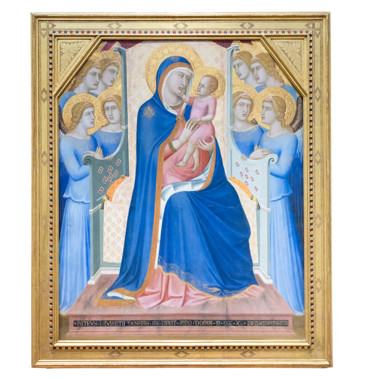 Madona s dítětem na trůnu s osmi anděly od Pietro Lorenzetti