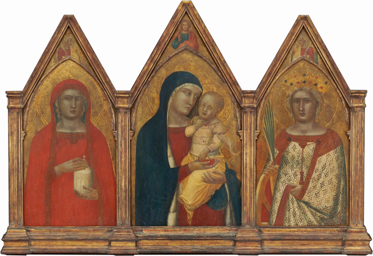 Madona s dítětem se žehnajícím Kristem a svatá Marie Magdalena a ..., pravděpodobně 1340. od Pietro Lorenzetti