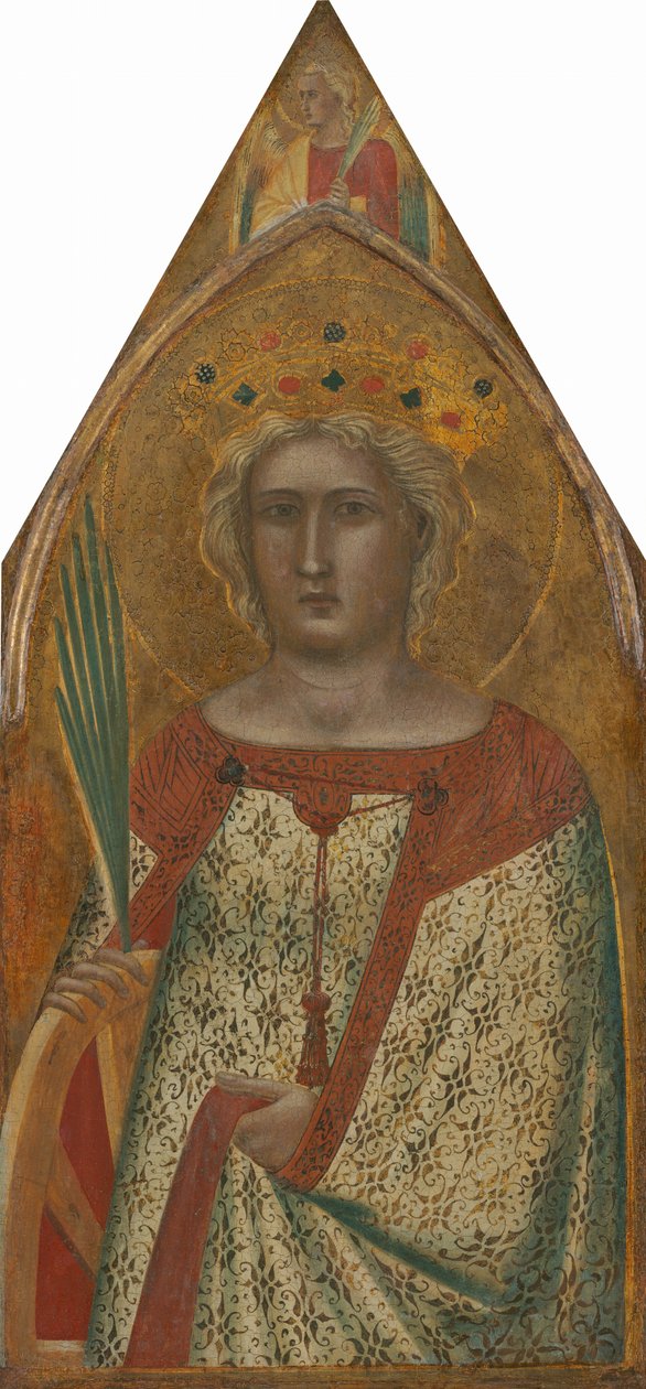 Svatá Kateřina Alexandrijská, s andělem [pravý panel], pravděpodobně 1340. od Pietro Lorenzetti
