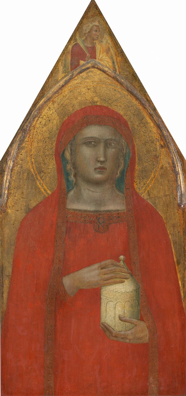 Svatá Máří Magdalena s andělem [levý panel] od Pietro Lorenzetti