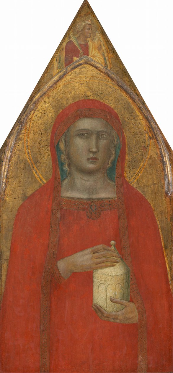 Svatá Marie Magdalena s andělem [levý panel], pravděpodobně 1340. od Pietro Lorenzetti