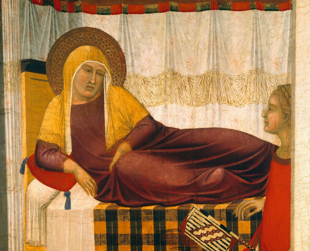 Triptych Narození Panny Marie od Pietra Lorenzettiho (kolem 1280-1348), tempera na dřevě od Pietro Lorenzetti