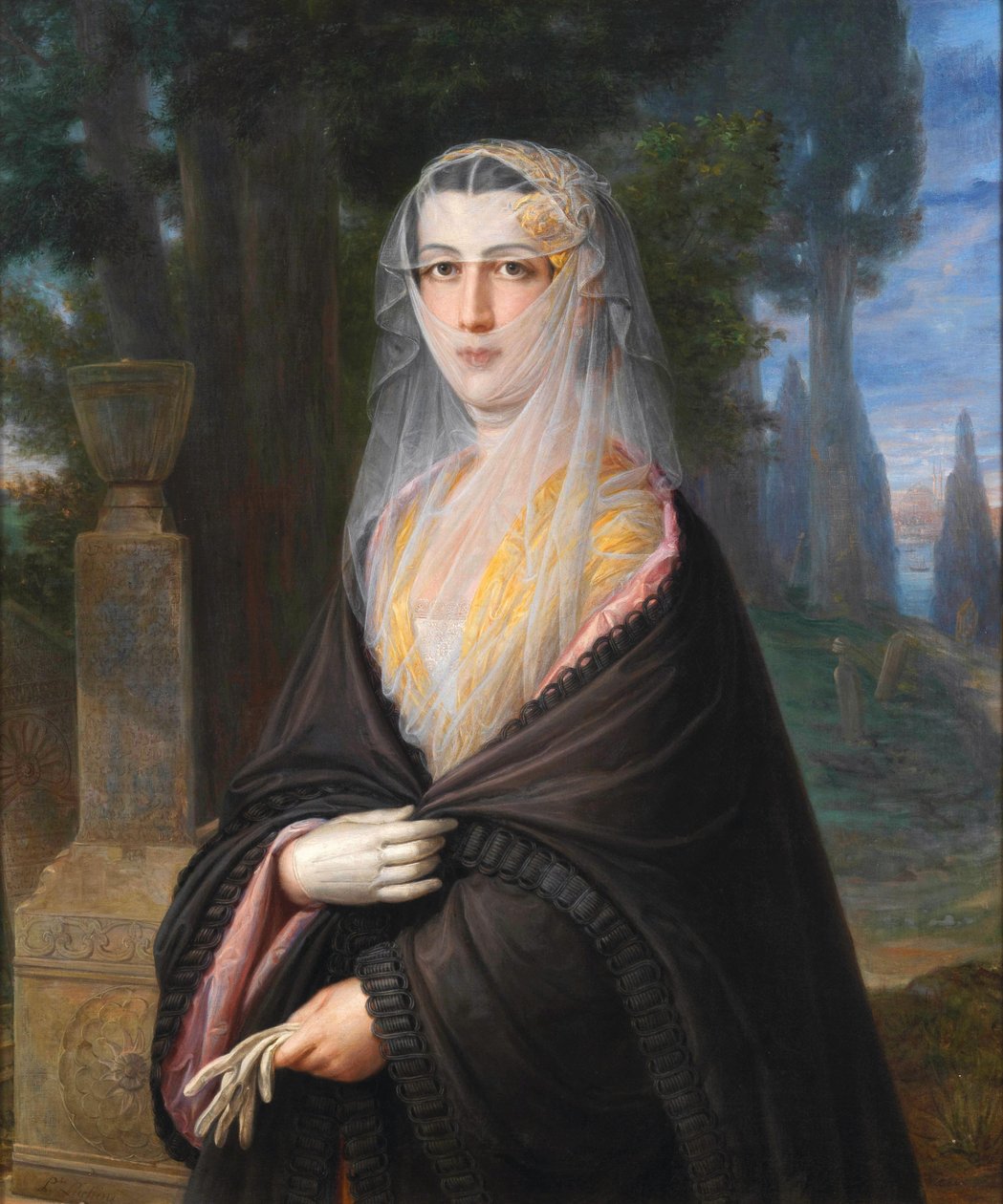 Na Grand Champs des Morts, Istanbul, polovina 19. století. od Pietro Luchini