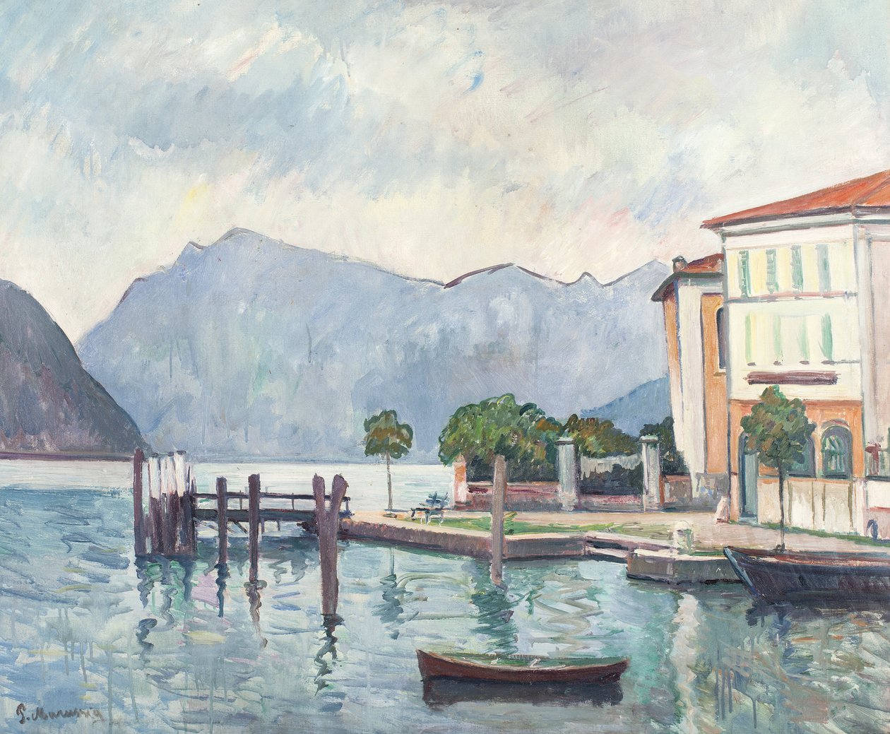 Jezero Iseo, 1932 od Pietro Marussig