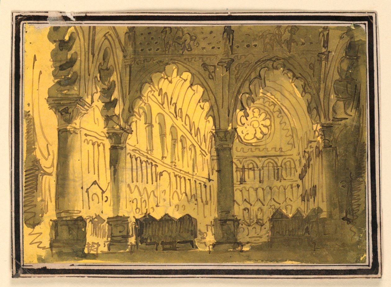 Scéna, interiér kostela od Pietro Narducci