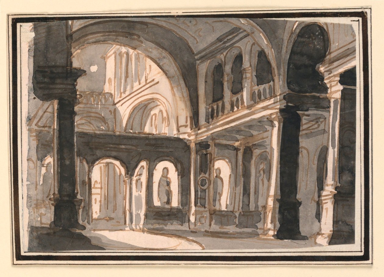 Scéna, interiér kostela od Pietro Narducci