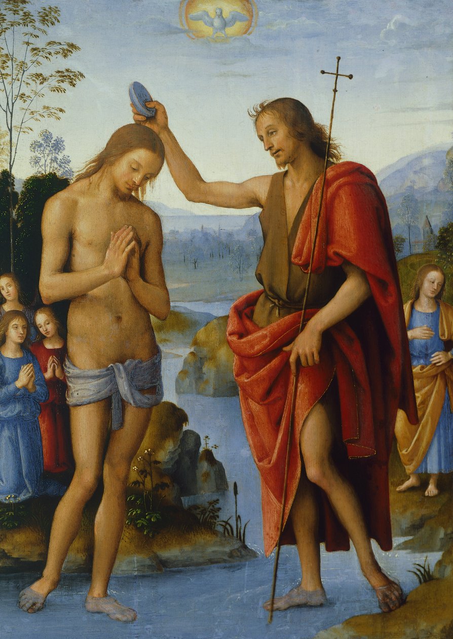 Křest Krista, Pietro Perugino (asi 1450-1523) od Pietro Perugino