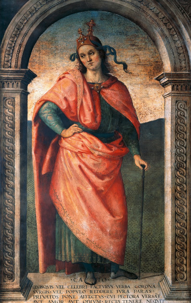 Cato od Pietra Perugina (cca 1450-1523), freska, Collegio del Cambio, Perugia od Pietro Perugino