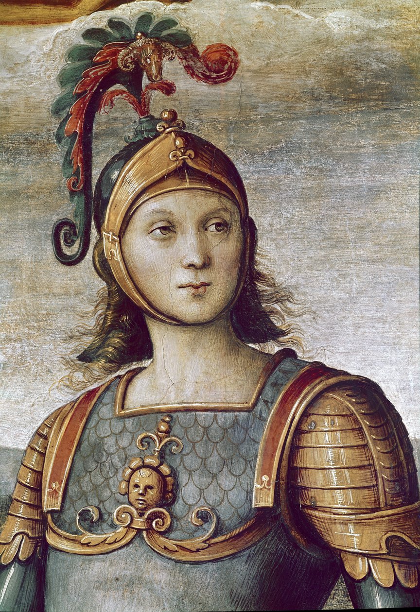 Horatius Cocles, detail Síly a střídmosti (Fresco od Pietro Perugino