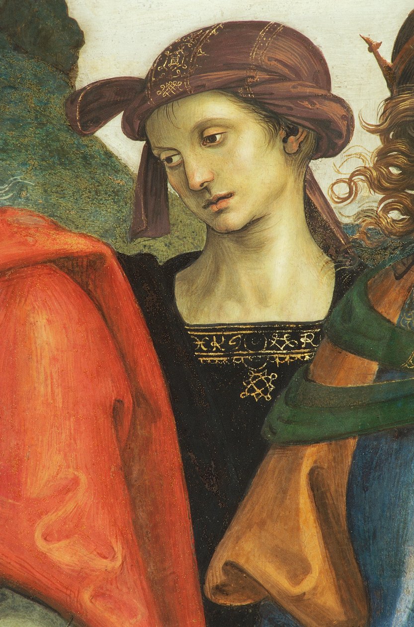 Jeremiáš, detail od Svatého otce s proroky a sibylami od Pietro Perugino