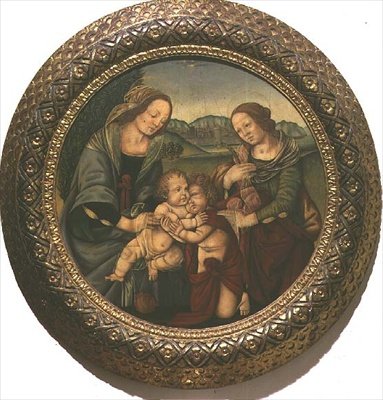 Madona s dítětem se svatou Alžbětou a nemluvnětem sv. Janem Křtitelem (panel) od Pietro Perugino