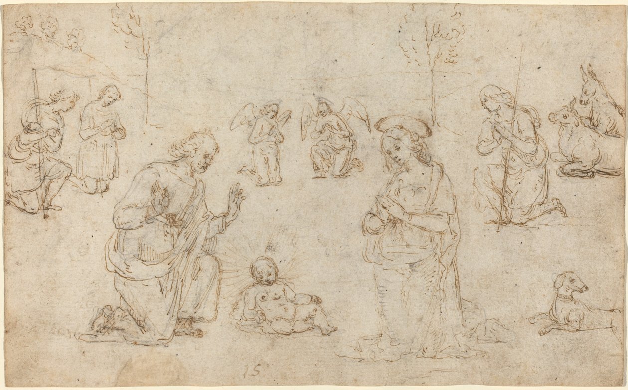 Klanění pastýřů od Pietro Perugino