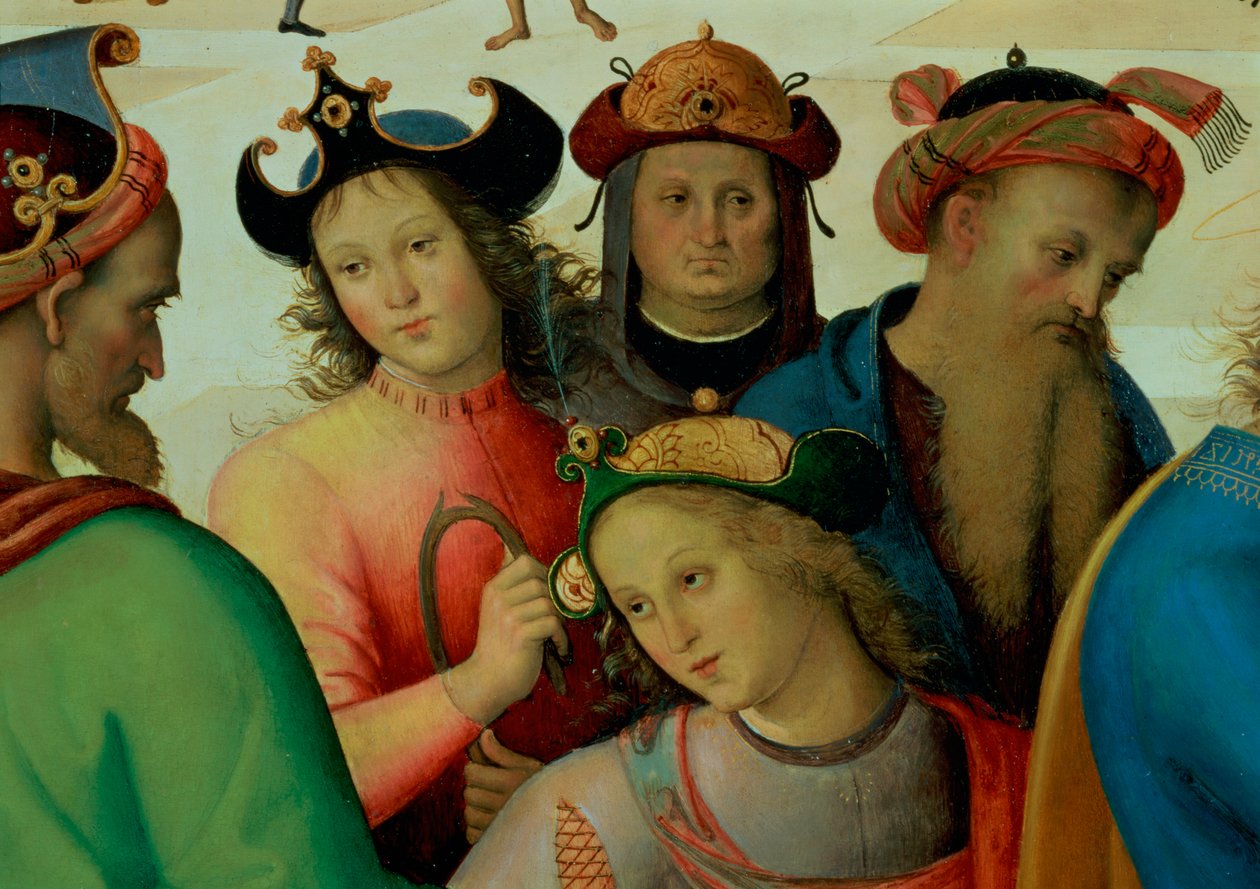 The Marriage of the Virgin, detail nápadníků, 1500-04 olej na panelu detail 53750 od Pietro Perugino