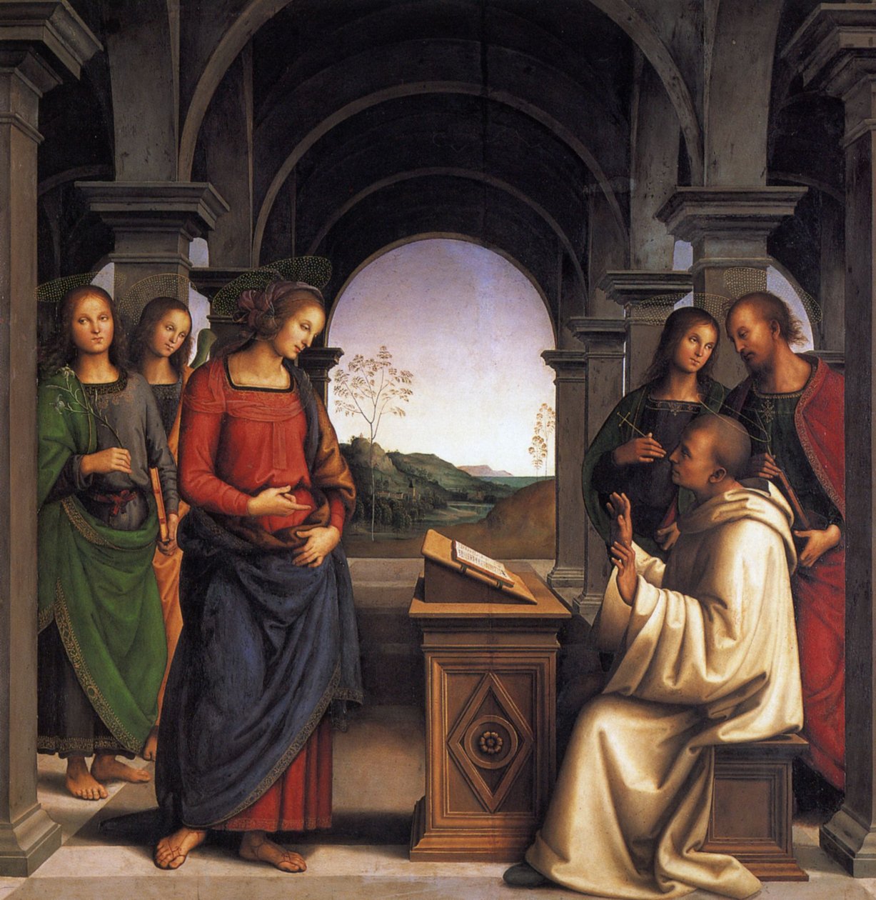 Vidění svatého Bernarda od Pietro Perugino