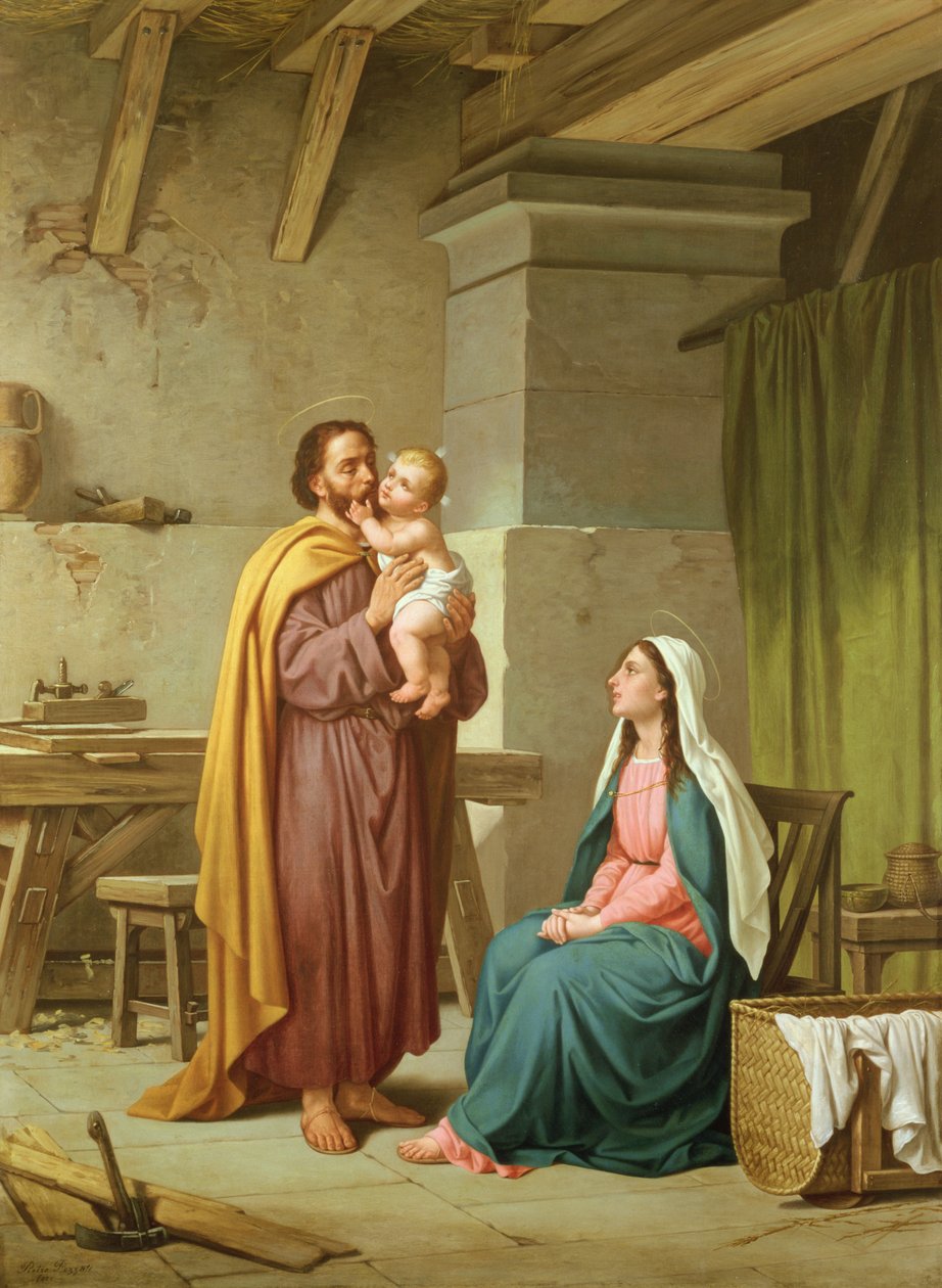 Svatá rodina v dílně svatého Josefa od Pietro Pezzati