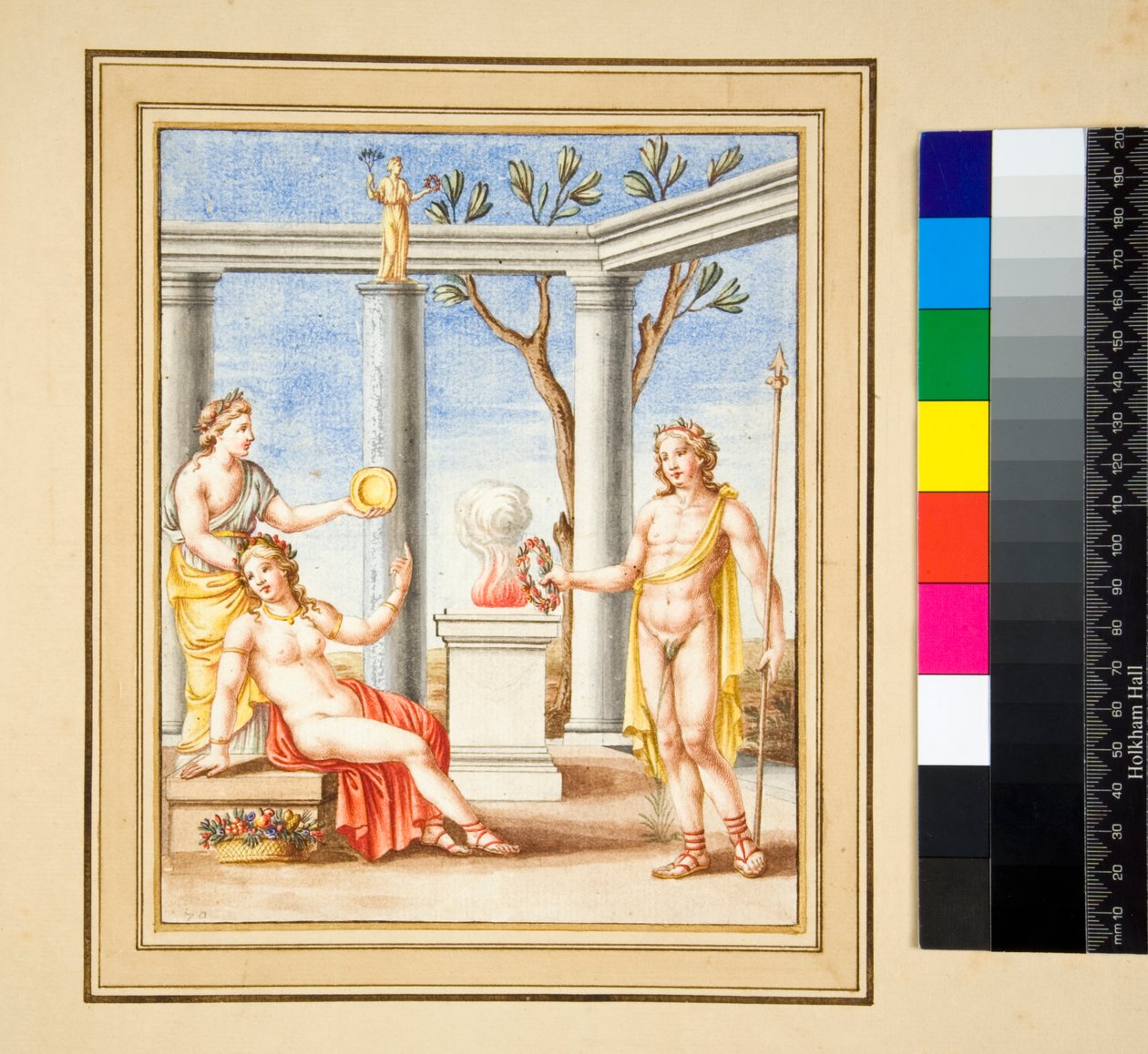Scéna oběti (černá křída, někteří s perem a hnědým inkoustem, obarveno akvarelem) od Pietro Santi Bartoli