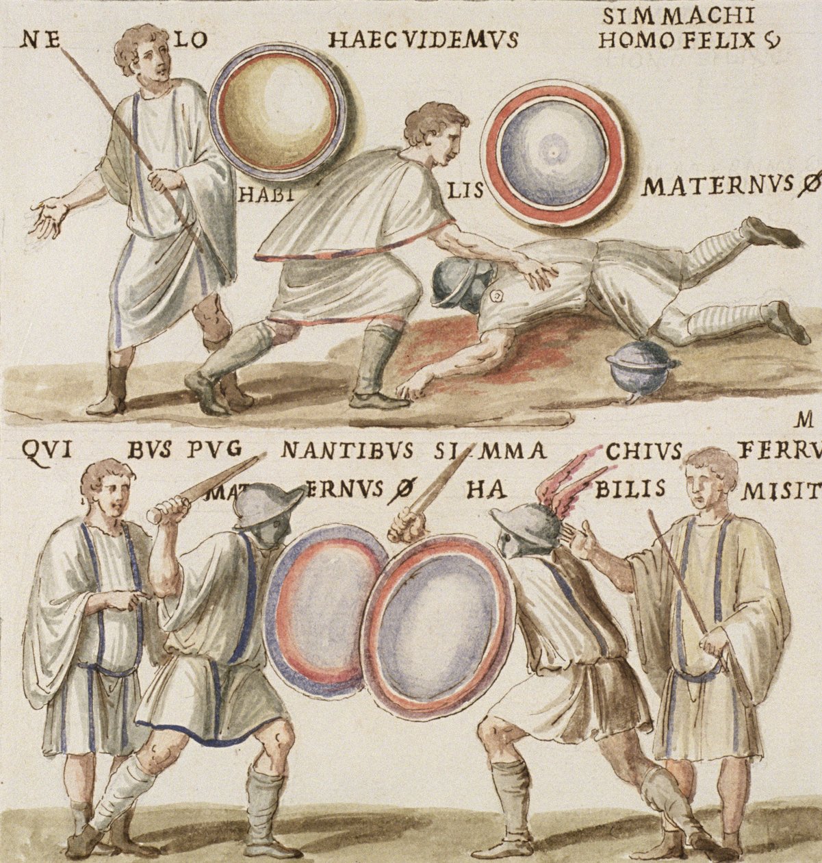 Gladiátory Ms Gen 1496 Plate CXVI od Pietro Santi Bartoli