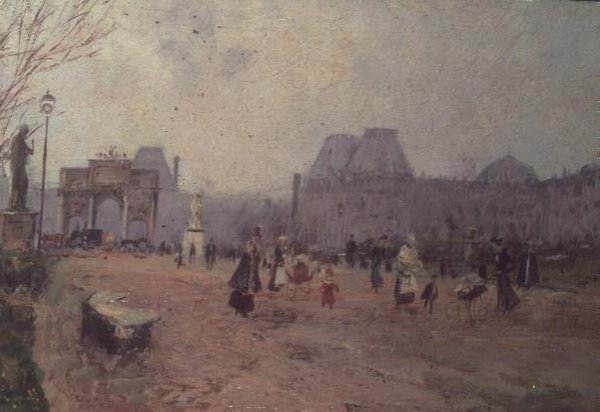 Pohled na Tuilerijské zahrady, Paříž od Pietro Scoppetta