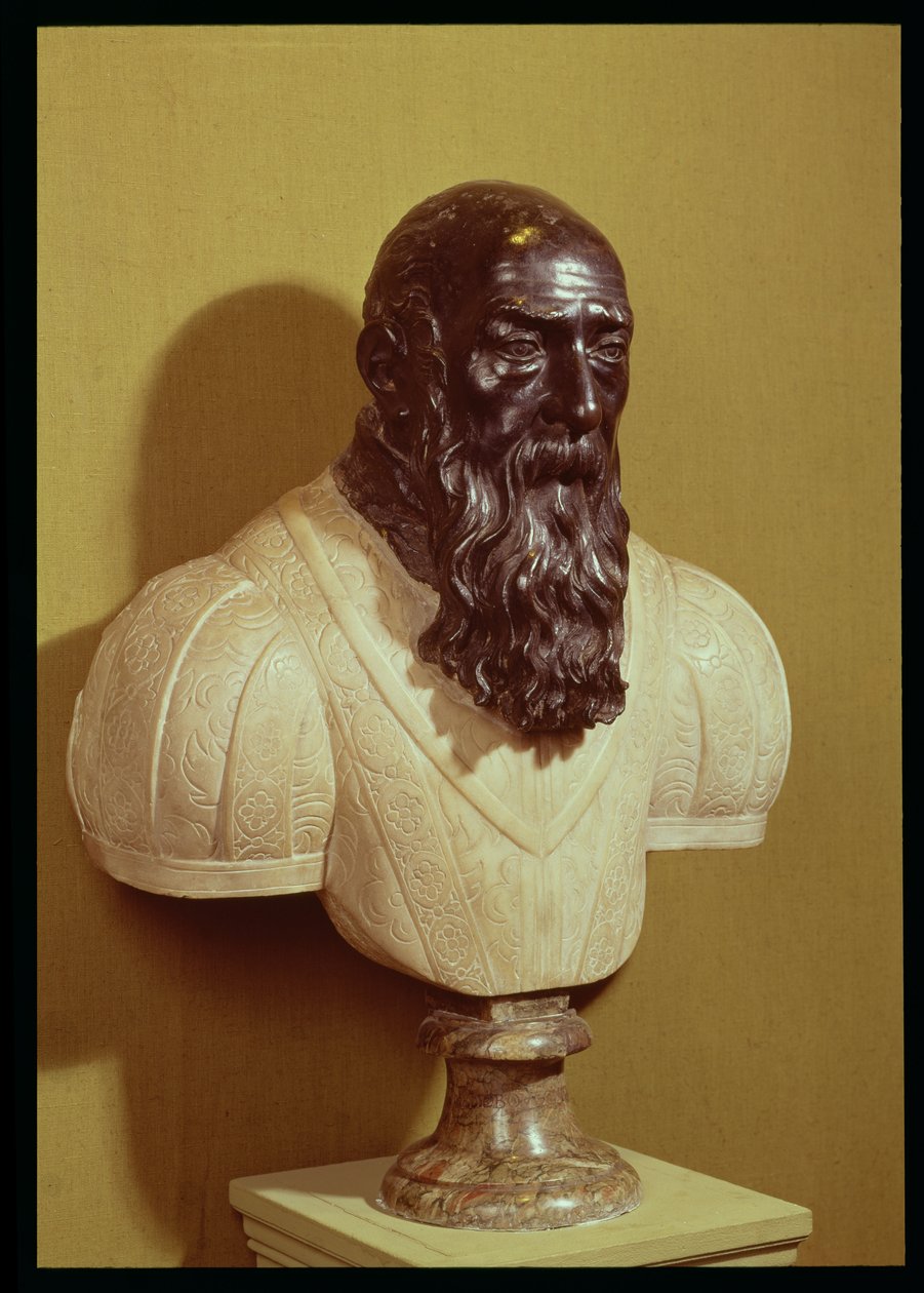 Portrétní busta Jeana de Bologna (asi 1529-1608) 1608 (bronz a mramor) od Pietro Tacca