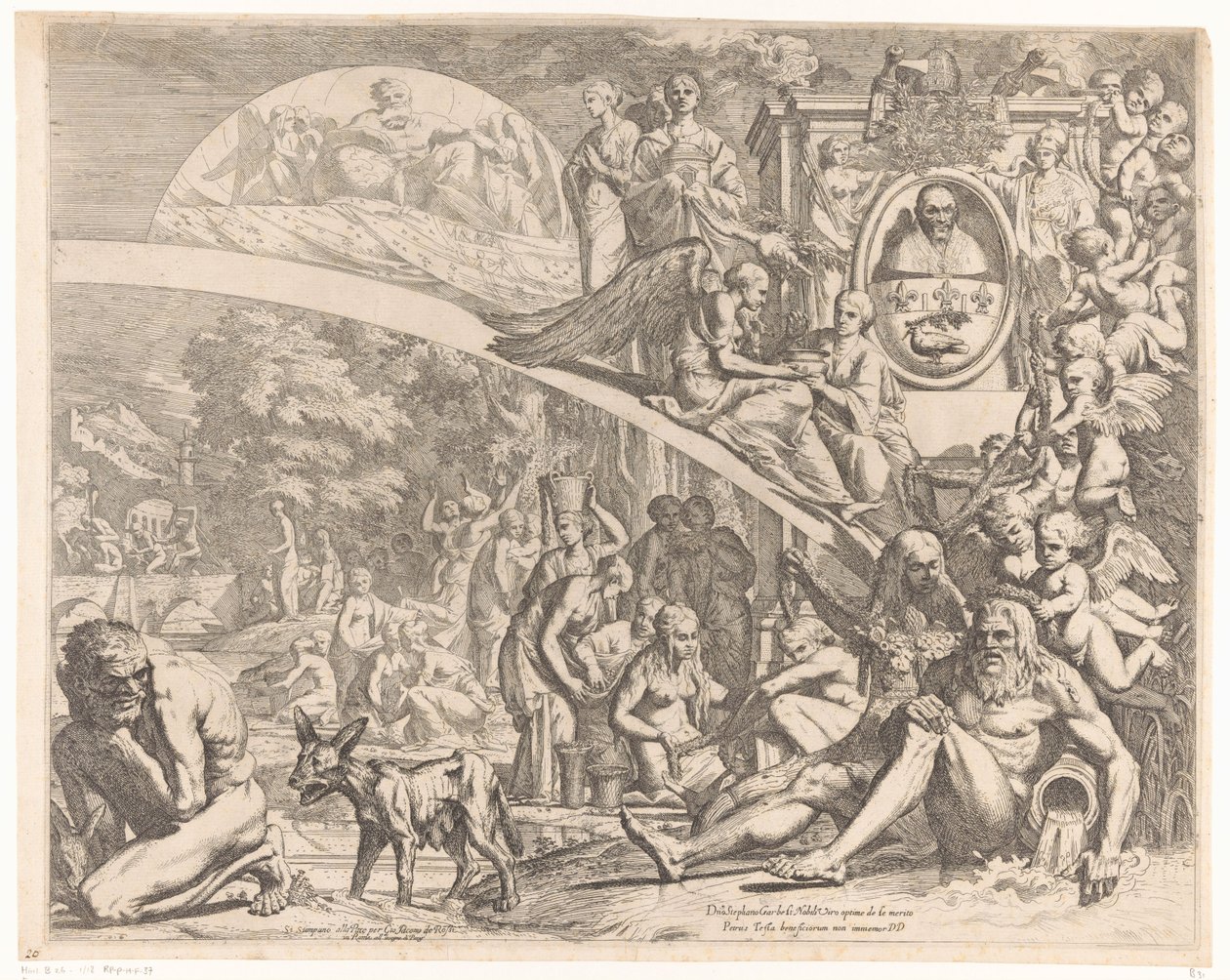 Allegorie ter ere van paus Innocent X od Pietro Testa