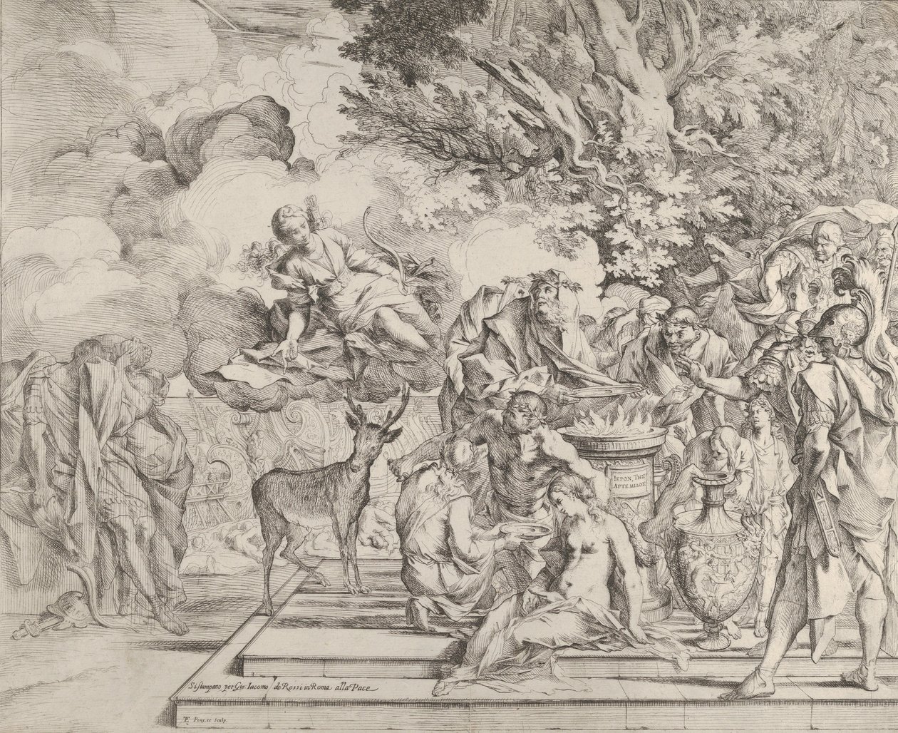 Oběť Ifigenie, ca. 1640-42. od Pietro Testa