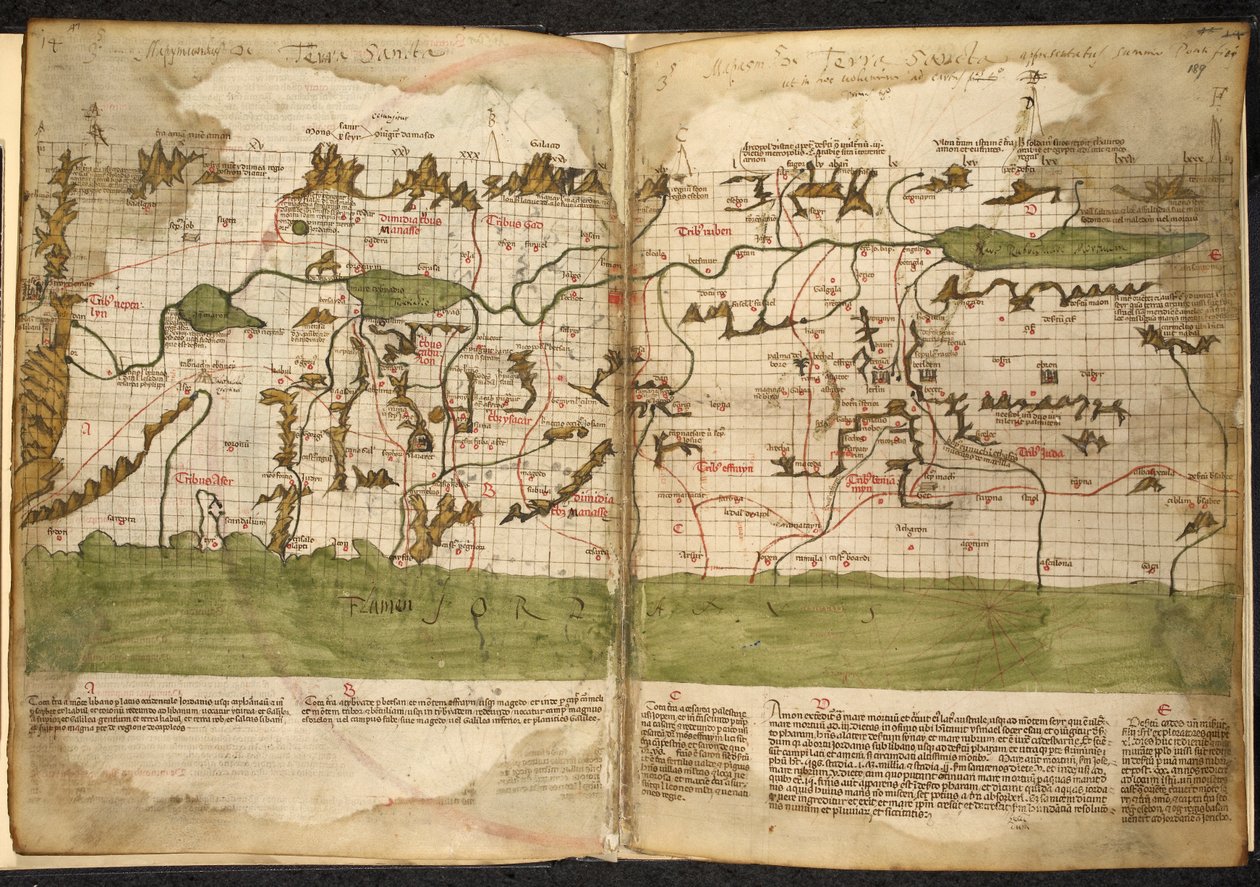 Mapa Svaté země. od Pietro Vesconte