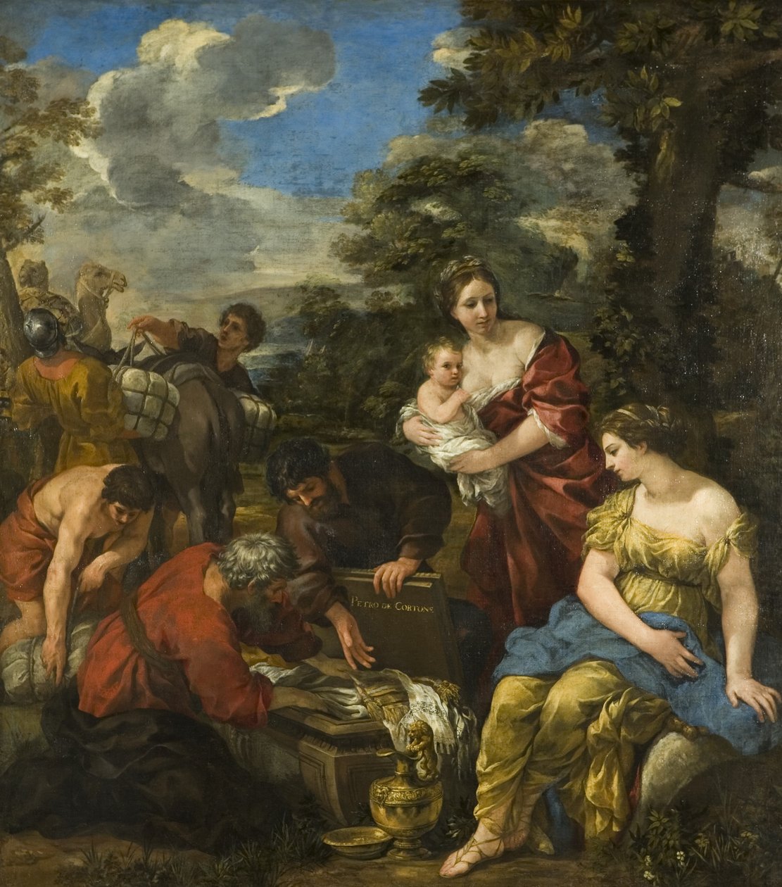 Laban hledá své idoly (olej na plátně) od Pietro da Cortona