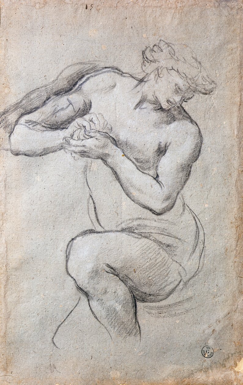 Mužská postava, Studie k fresce Bakchus ve stříbrném věku od Pietro da Cortona
