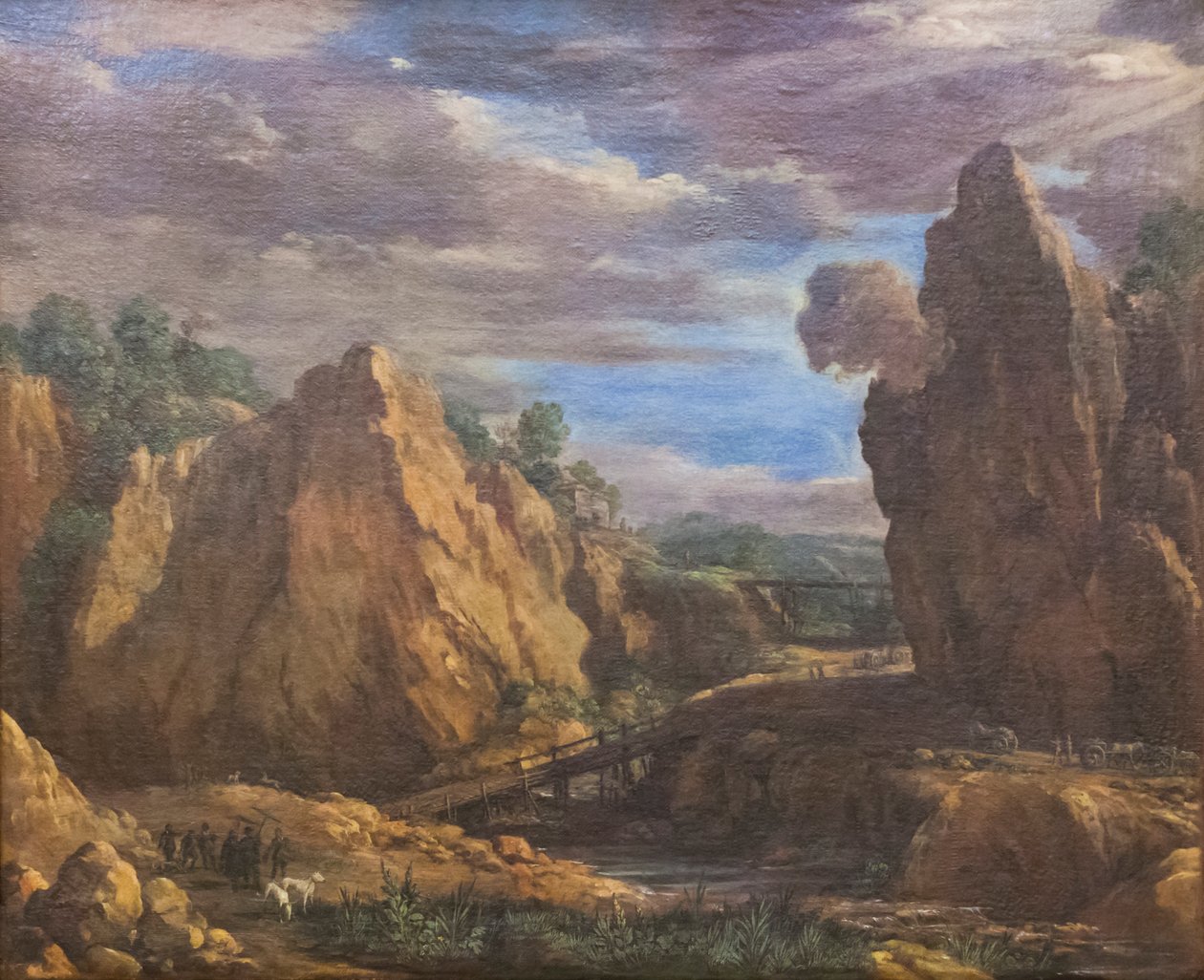 Alunakaivokset Tolfassa, n. 1630 (öljy kankaalle) od Pietro da (1596 1669) Cortona